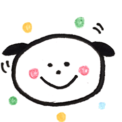 [LINEスタンプ] 顔の色がない動物たち。2