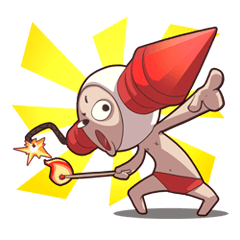 [LINEスタンプ] 爆竹の少年
