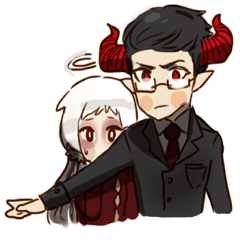 [LINEスタンプ] Demon Dad and the Dead Daughter