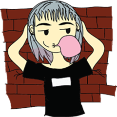 [LINEスタンプ] What a Girl