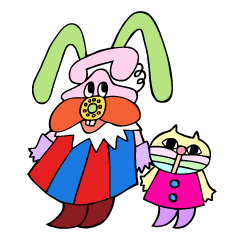 [LINEスタンプ] もしもしうさぎとねこさん