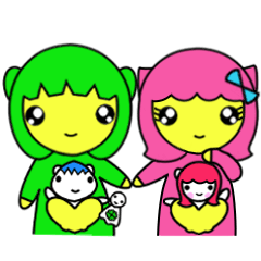 [LINEスタンプ] しあわせ運ぶてるてるサクランボとよぴはぴ