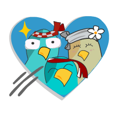 [LINEスタンプ] Little Cloud Bird Family