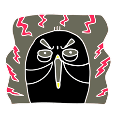 [LINEスタンプ] Hello Charcoal - black chicken