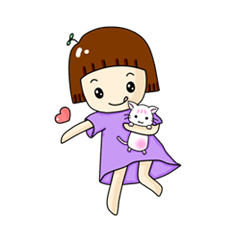 [LINEスタンプ] Cute Straw Girl