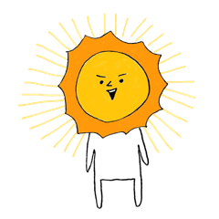 [LINEスタンプ] 自由な太陽の画像（メイン）
