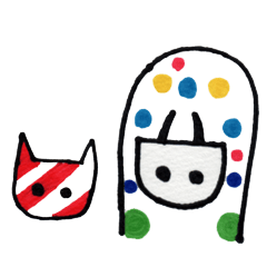 [LINEスタンプ] ねこ ときどき おんなのこ