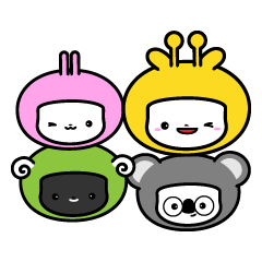 [LINEスタンプ] Jbaby fashion show-animals