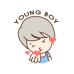 [LINEスタンプ] Young Boyの画像（メイン）