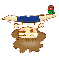 [LINEスタンプ] Yoga Yoga Cinnamon ＆ Raptor parrot