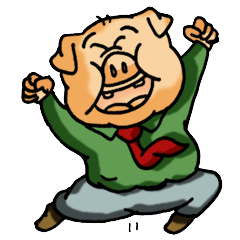 [LINEスタンプ] Morning Pig