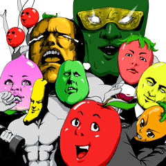 [LINEスタンプ] 煽りんご と もっと美味しい仲間たち。の画像（メイン）