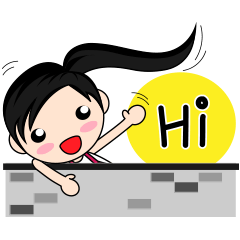 [LINEスタンプ] Una : Naughty girl (EN)