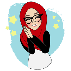 [LINEスタンプ] Miss Dua Hijabi cutie girl Eng.Version