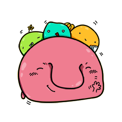 [LINEスタンプ] ブロブフィッシュくん。