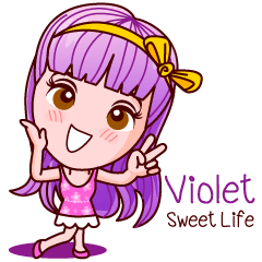 [LINEスタンプ] Violet Sweet Life
