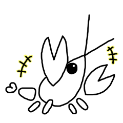 [LINEスタンプ] 白いザリガニ