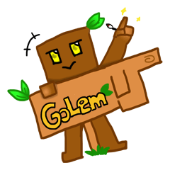 [LINEスタンプ] Golem - Ground Element Character (EN)