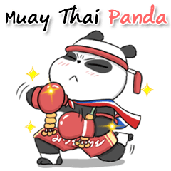 [LINEスタンプ] Muay Thai Panda1 (Eng)
