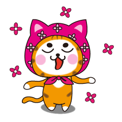 [LINEスタンプ] Triangle fat cat