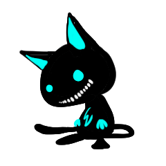 [LINEスタンプ] Shadow cat light up！