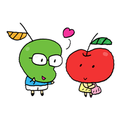 [LINEスタンプ] Mango and Apple