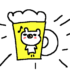 [LINEスタンプ] お酒大好きシロクマさん！ white bear sakeの画像（メイン）