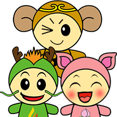 [LINEスタンプ] Three Cuties