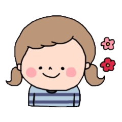 [LINEスタンプ] にっこりおんなのこ