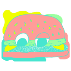 [LINEスタンプ] ミニーバーガータイム