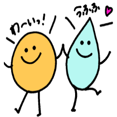 [LINEスタンプ] まるちゃんとしずくちゃん