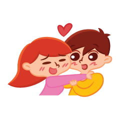 [LINEスタンプ] Cute Couple : Peppey ＆ Kokon