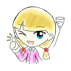 [LINEスタンプ] Drip infusion girl Emily