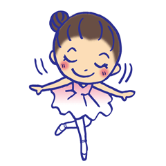 [LINEスタンプ] 美しく咲くバレエダンサーを目指せ！