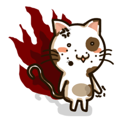 [LINEスタンプ] Resentful cat PUPU-japanese