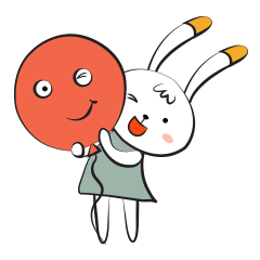 [LINEスタンプ] lovely rabbit pop！ pop！