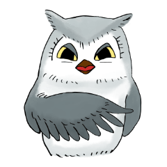 [LINEスタンプ] Lazy Grey Owl