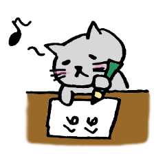 [LINEスタンプ] はいいろにゃんこ 1