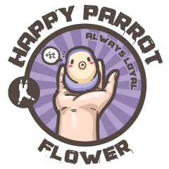 [LINEスタンプ] Happy Parrot-flower