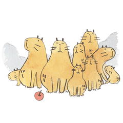 [LINEスタンプ] Capybara daily