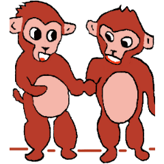 [LINEスタンプ] さるの楽しい空間