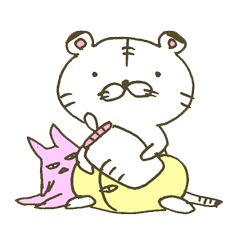 [LINEスタンプ] 赤ちゃん虎の内弁慶スタンプ