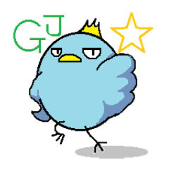 [LINEスタンプ] そこそこしあわせな青い鳥 2