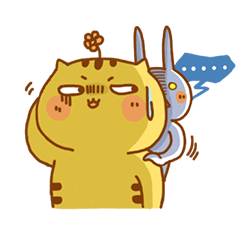[LINEスタンプ] Fat Fat and Rabbit Daily