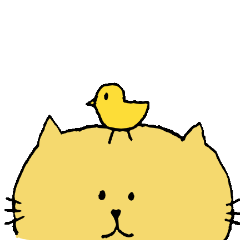 [LINEスタンプ] ねこと時々ひよこ