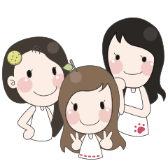 [LINEスタンプ] Life of  sanguine girls 2015