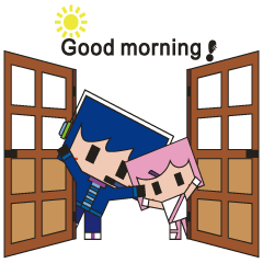 [LINEスタンプ] Light blue great and Pink