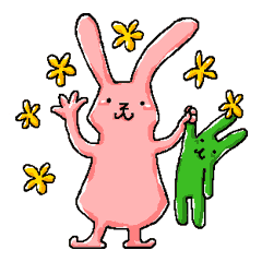 [LINEスタンプ] ウサンパの基本行動