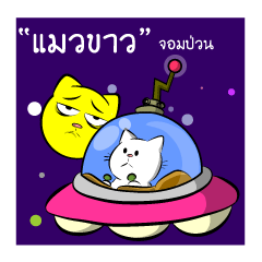 [LINEスタンプ] white cat flurry