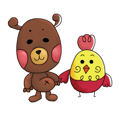 [LINEスタンプ] Chickling ＆ Apple Bear